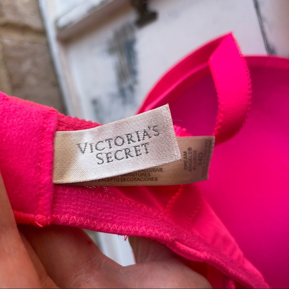 Victoria’s Secret Dream Angels Plunge Bra, Neon Pink - 34D - Picture 5 of 8